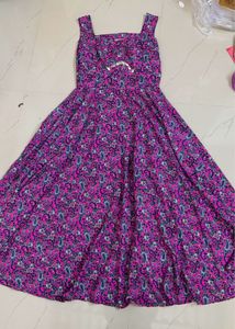 Pink Floral Cutout Maxi Dress