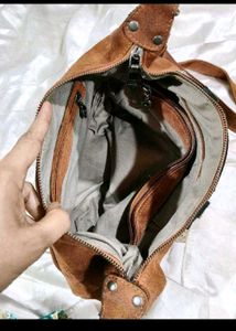 Stylish Suede &amp; Metallic Crossbody Bag
