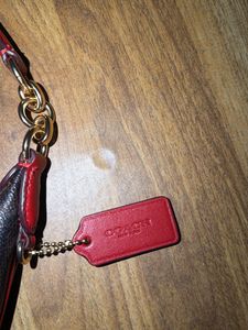 Coach Monogram Crescent Shoulder Bag