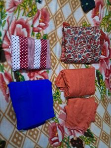 Orange 3 peice Kurta Set