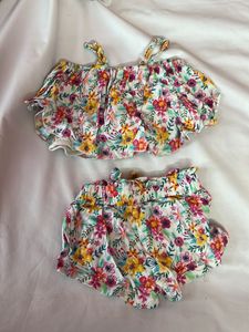 Floral Top and Shorts Set