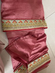 Party wear saree with boutique stitched blouse