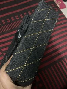 orignalStylish Quilted Denim Clutch