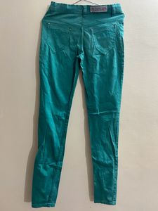 Combo Of 2 Pants Green And Purple Cotton Color