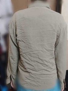 Lightweight Beige Button-Up Shirt
