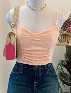 Peach Crop Top