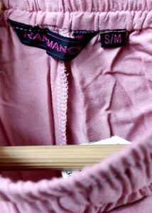 🎀A DUSTY PINK  PLAZOO BY RANGMANCH