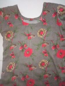Winter season Floral Printed Kurta sat With Shall