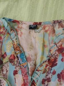 Boho Floral Smocked Blouse