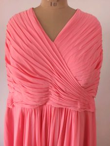 Elegant Pink Ruched Maxi Dress