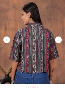 SHIONS Women's Ethnic Crop Shirt
