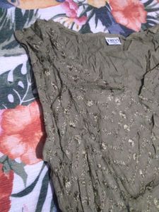 Olive Green Sleeveless Top