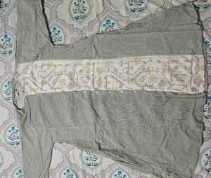 Striped Kurta with Printed Panel