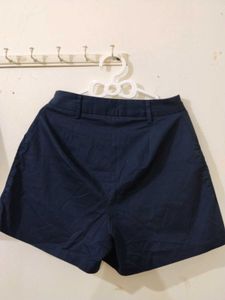 Navy Blue Formal Tailored Shorts