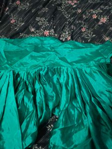Teal &amp; Gold Girls Salwar Kameez