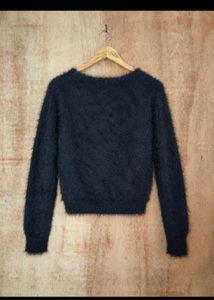 Cozy Black Fuzzy Wrap over top