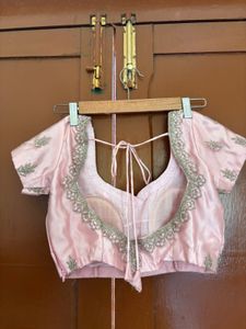 Elegant Pink Embroidered Lehenga Set