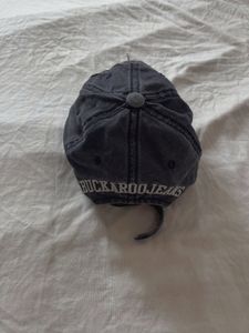 Distressed Baseball Cap with Rhinestone Detail