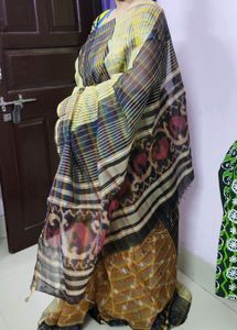 Sambalpuri Design In Chanderi Saree