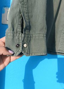 Men's Classic Olive Green Casual Shirt