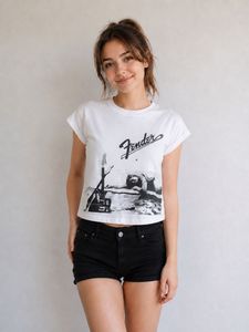 H&M graphic print crop tee