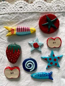 Handmade Clay Charms - Star, Fruits & Fish