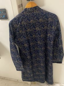Stylish Navy Blue Floral Kurta