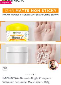 Garnier Brightening Moisturiser, Serum Gel, Infuse