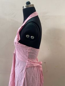 Pink Halter Neck Mini Dress