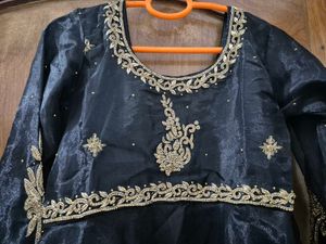 Black &amp; Gold Embroidered Dress