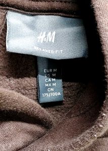 H&amp;M Unisex Brown Oversized Hoodie