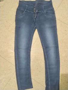 High Waisted Button Up Jeans