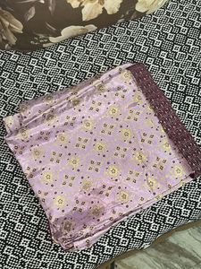 Elegant Lavender Kurta with Golden Motifs
