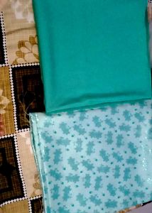 Teal Ethnic Dress Material