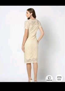 Elegant Lace Sheath Dress Size M