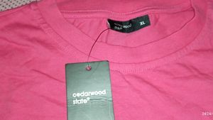 Men T-shirt Pink