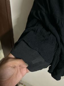 Black Button-Up Mini Dress