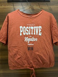 Orange "Positive" Graphic Tee