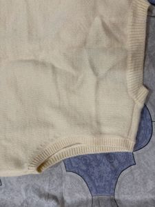 cream half sweater