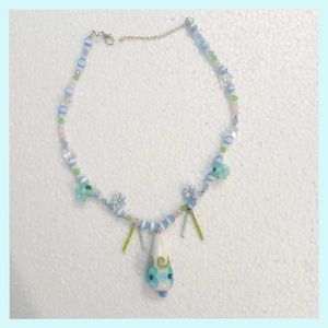 Handmade Pastel Glass Bead Necklace