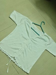 Cute White Cropped Top