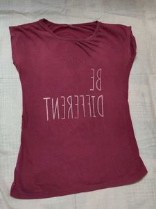 Maroon "Be Different" T-Shirt