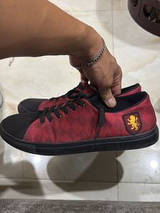 Red &amp; Black Checkered Sneakers