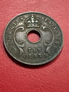 10 cents east Africa 1950