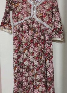 Floral Print Kurta and Palazzo Set