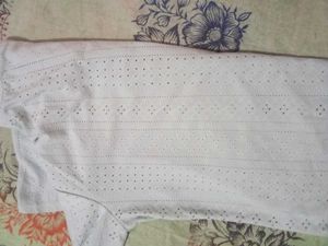 Perforated Button-Up top tshirt Blouse