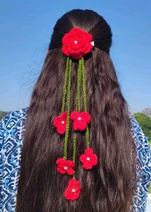 Handmade Crochet Flower Hair Clip