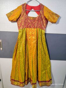 Designer Brocade long gown for festive vibes