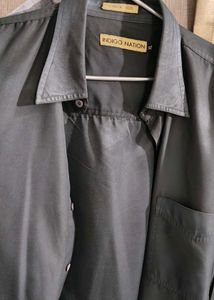 Charcoal Men's Button-Up Shirt