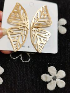Korean Light Weight Butterfly Statement Earrings